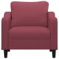 vidaXL Sillón de tela rojo tinto 60 cm vidaXL Sillón de tela rojo tinto 60 cm
