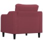 vidaXL Sillón de tela rojo tinto 60 cm vidaXL Sillón de tela rojo tinto 60 cm