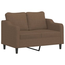 vidaXL Sofá de 2 plazas de tela marrón 120 cm