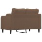vidaXL Sofá de 2 plazas de tela marrón 120 cm vidaXL Sofá de 2 plazas de tela marrón 120 cm