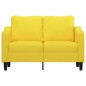 vidaXL Sofá de 2 plazas de tela amarillo claro 120 cm