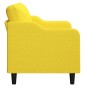 vidaXL Sofá de 2 plazas de tela amarillo claro 120 cm
