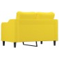 vidaXL Sofá de 2 plazas de tela amarillo claro 120 cm