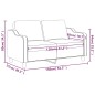 vidaXL Sofá de 2 plazas de tela amarillo claro 120 cm
