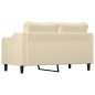 vidaXL Sofá de 2 plazas de tela color crema 140 cm vidaXL Sofá de 2 plazas de tela color crema 140 cm