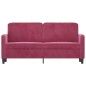 vidaXL Sofá de 2 plazas de terciopelo rojo tinto 140 cm vidaXL Sofá de 2 plazas de terciopelo rojo tinto 140 cm