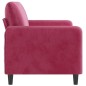 vidaXL Sofá de 2 plazas de terciopelo rojo tinto 140 cm vidaXL Sofá de 2 plazas de terciopelo rojo tinto 140 cm