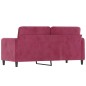 vidaXL Sofá de 2 plazas de terciopelo rojo tinto 140 cm vidaXL Sofá de 2 plazas de terciopelo rojo tinto 140 cm