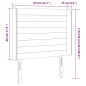 vidaXL Cabecero con LED de tela gris oscuro 83x16x118/128 cm