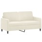vidaXL Sofá de 2 plazas terciopelo color crema 140 cm vidaXL Sofá de 2 plazas terciopelo color crema 140 cm