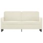 vidaXL Sofá de 2 plazas terciopelo color crema 140 cm vidaXL Sofá de 2 plazas terciopelo color crema 140 cm