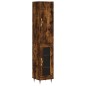 vidaXL Aparador de madera contrachapada roble ahumado 34,5x34x180 cm vidaXL Aparador de madera contrachapada roble ahumado 34,5x34x180 cm
