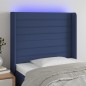 vidaXL Cabecero con LED de tela azul 83x16x118/128 cm vidaXL Cabecero con LED de tela azul 83x16x118/128 cm