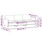 vidaXL Sofá de 3 plazas terciopelo marrón 180 cm vidaXL Sofá de 3 plazas terciopelo marrón 180 cm