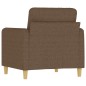 vidaXL Sillón de tela marrón 60 cm vidaXL Sillón de tela marrón 60 cm