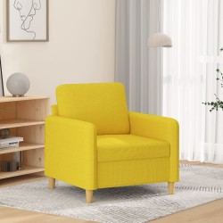 vidaXL Sillón de tela amarillo claro 60 cm