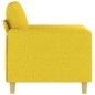 vidaXL Sillón de tela amarillo claro 60 cm