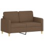 vidaXL Sofá de 2 plazas de tela marrón 120 cm vidaXL Sofá de 2 plazas de tela marrón 120 cm