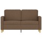vidaXL Sofá de 2 plazas de tela marrón 120 cm vidaXL Sofá de 2 plazas de tela marrón 120 cm
