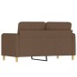 vidaXL Sofá de 2 plazas de tela marrón 120 cm vidaXL Sofá de 2 plazas de tela marrón 120 cm