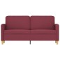 vidaXL Sofá de 2 plazas de tela rojo tinto 140 cm vidaXL Sofá de 2 plazas de tela rojo tinto 140 cm
