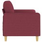 vidaXL Sofá de 2 plazas de tela rojo tinto 140 cm vidaXL Sofá de 2 plazas de tela rojo tinto 140 cm