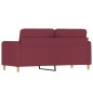vidaXL Sofá de 2 plazas de tela rojo tinto 140 cm vidaXL Sofá de 2 plazas de tela rojo tinto 140 cm