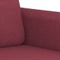 vidaXL Sofá de 3 plazas de tela rojo tinto 180 cm vidaXL Sofá de 3 plazas de tela rojo tinto 180 cm