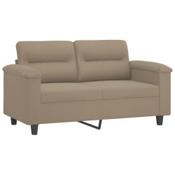 vidaXL Sofá de 2 plazas de tela microfibra gris taupe 120 cm