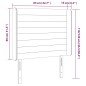 vidaXL Cabecero con LED de tela azul 83x16x118/128 cm vidaXL Cabecero con LED de tela azul 83x16x118/128 cm