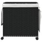 vidaXL Cesto para ropa sucia con ruedas ratán negro 60x35x60,5 cm vidaXL Cesto para ropa sucia con ruedas ratán negro 60x35x60,5 cm