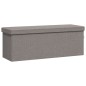 vidaXL Banco de almacenaje plegable de lino sintético gris claro vidaXL Banco de almacenaje plegable de lino sintético gris claro