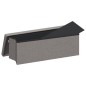 vidaXL Banco de almacenaje plegable de lino sintético gris claro vidaXL Banco de almacenaje plegable de lino sintético gris claro