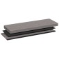 vidaXL Banco de almacenaje plegable de lino sintético gris claro vidaXL Banco de almacenaje plegable de lino sintético gris claro