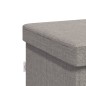 vidaXL Banco de almacenaje plegable de lino sintético gris claro vidaXL Banco de almacenaje plegable de lino sintético gris claro