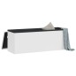 vidaXL Banco de almacenaje plegable de PVC blanco vidaXL Banco de almacenaje plegable de PVC blanco