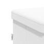 vidaXL Banco de almacenaje plegable de PVC blanco vidaXL Banco de almacenaje plegable de PVC blanco