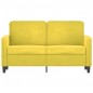 vidaXL Sofá de 2 plazas terciopelo amarillo 120 cm vidaXL Sofá de 2 plazas terciopelo amarillo 120 cm