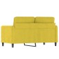 vidaXL Sofá de 2 plazas terciopelo amarillo 120 cm vidaXL Sofá de 2 plazas terciopelo amarillo 120 cm