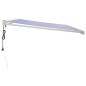 vidaXL Toldo retráctil aluminio y tela azul y blanco 4,5x3 m