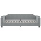 vidaXL Sofá cama con colchón tela gris claro 100x200 cm vidaXL Sofá cama con colchón tela gris claro 100x200 cm