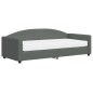 vidaXL Sofá cama con colchón tela gris oscuro 90x200 cm vidaXL Sofá cama con colchón tela gris oscuro 90x200 cm