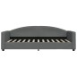 vidaXL Sofá cama con colchón tela gris oscuro 90x200 cm vidaXL Sofá cama con colchón tela gris oscuro 90x200 cm