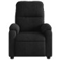 vidaXL Sillón reclinable de masaje tela de microfibra negro