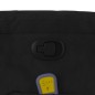 vidaXL Sillón reclinable de masaje tela de microfibra negro