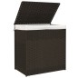 vidaXL Cesto de ropa sucia 2 secciones ratán marrón oscuro 53x35x57 cm vidaXL Cesto de ropa sucia 2 secciones ratán marrón oscuro 53x35x57 cm
