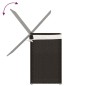 vidaXL Cesto de ropa sucia 2 secciones ratán marrón oscuro 53x35x57 cm vidaXL Cesto de ropa sucia 2 secciones ratán marrón oscuro 53x35x57 cm