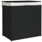 vidaXL Cesto ropa sucia 2 secciones ratán sintético negro 53x35x57 cm vidaXL Cesto ropa sucia 2 secciones ratán sintético negro 53x35x57 cm