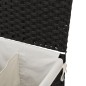 vidaXL Cesto ropa sucia 2 secciones ratán sintético negro 53x35x57 cm vidaXL Cesto ropa sucia 2 secciones ratán sintético negro 53x35x57 cm