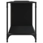 vidaXL Mueble de TV madera de ingeniería negro 203x37x50 cm